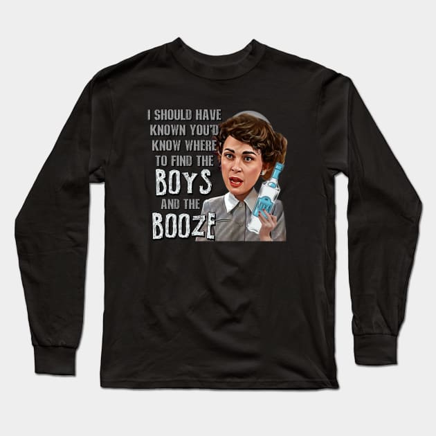 Mommie Dearest - Boys and Booze Long Sleeve T-Shirt by Zbornak Designs